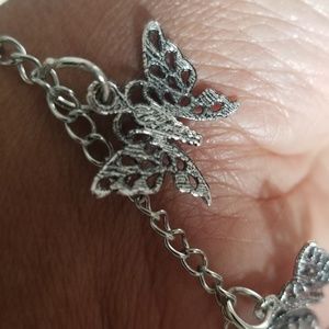 NWOT handmade butterfly charm bracelet